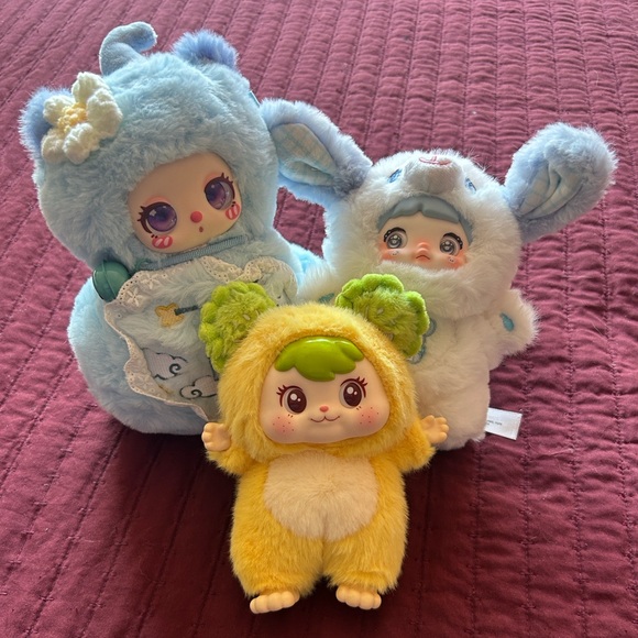 Plush Toy Set - Blue, White, Yellow - Picture 1 of 2